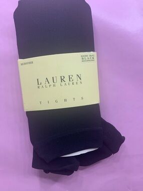Lauren Ralph Lauren Black Microfiber Tights - Women's Size B/C.